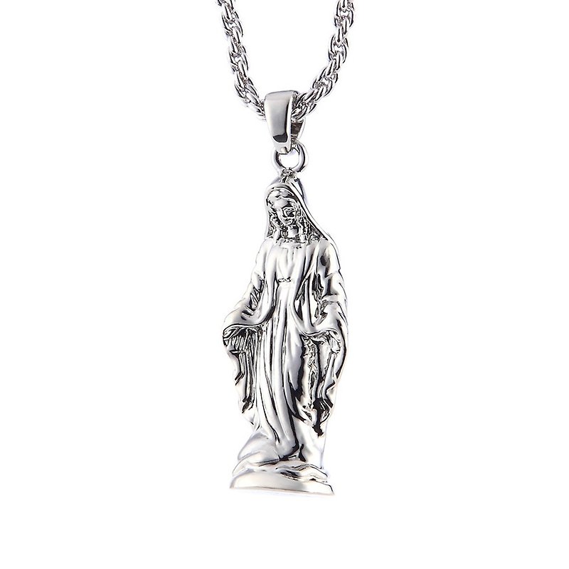 Stereoscopic Madonna Necklace - Necklaces - Other Metals Silver