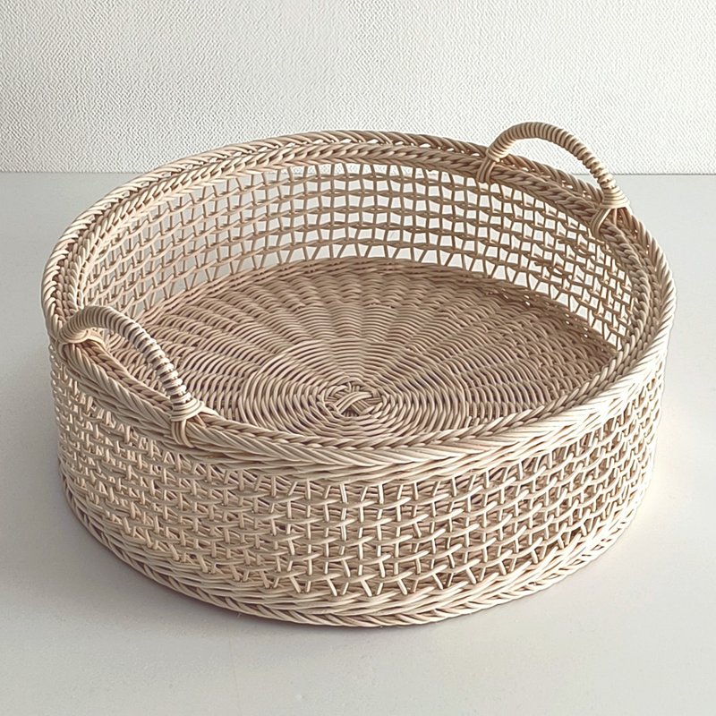 円形バスケット直径31 h10 - 棚・バスケット - 木製 