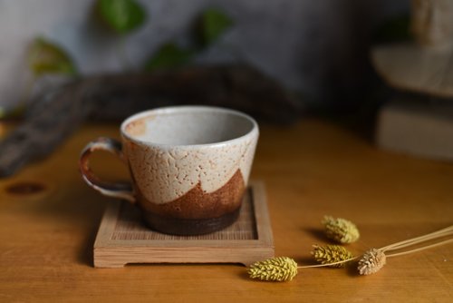 手彫りコーヒーカップ 手彫り コーヒーカップ 木製 天然木 作家 日本製 チェリー材
