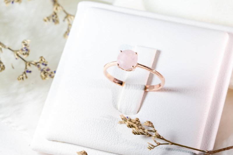 Pink Gold with Morganite Stone. - 戒指 - 其他金屬 銀色