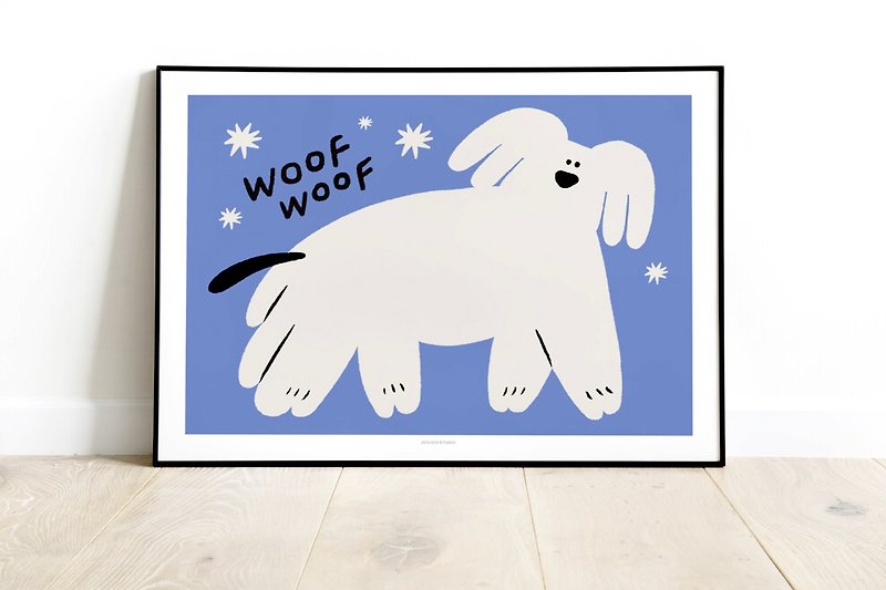 Woof Woof 1 poster (A3/A4) - Posters - Paper Blue
