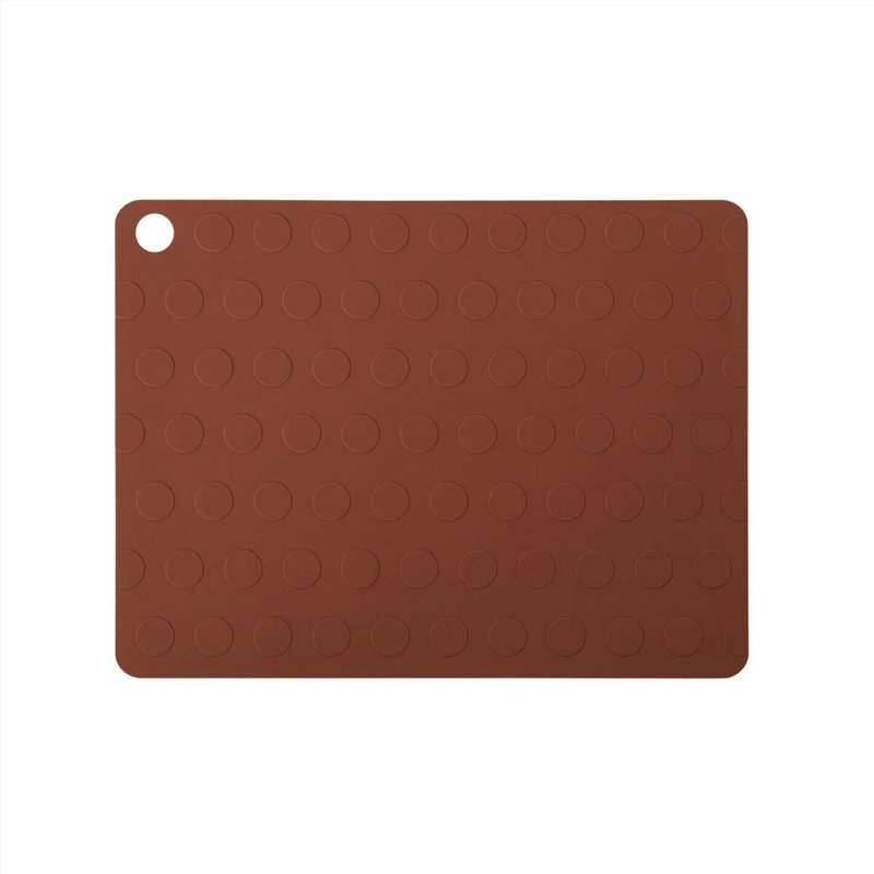 OYOY Rectangular Silicone Placemat/ Bean Paste Ring (2 in a group) - ผ้ารองโต๊ะ/ของตกแต่ง - ซิลิคอน 