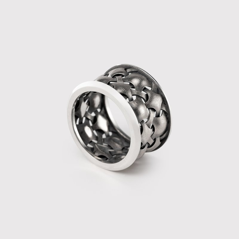 Seljuk, Silver Ring for Men - Statement 925k Sterling Silver Ring - 戒指 - 純銀 銀色