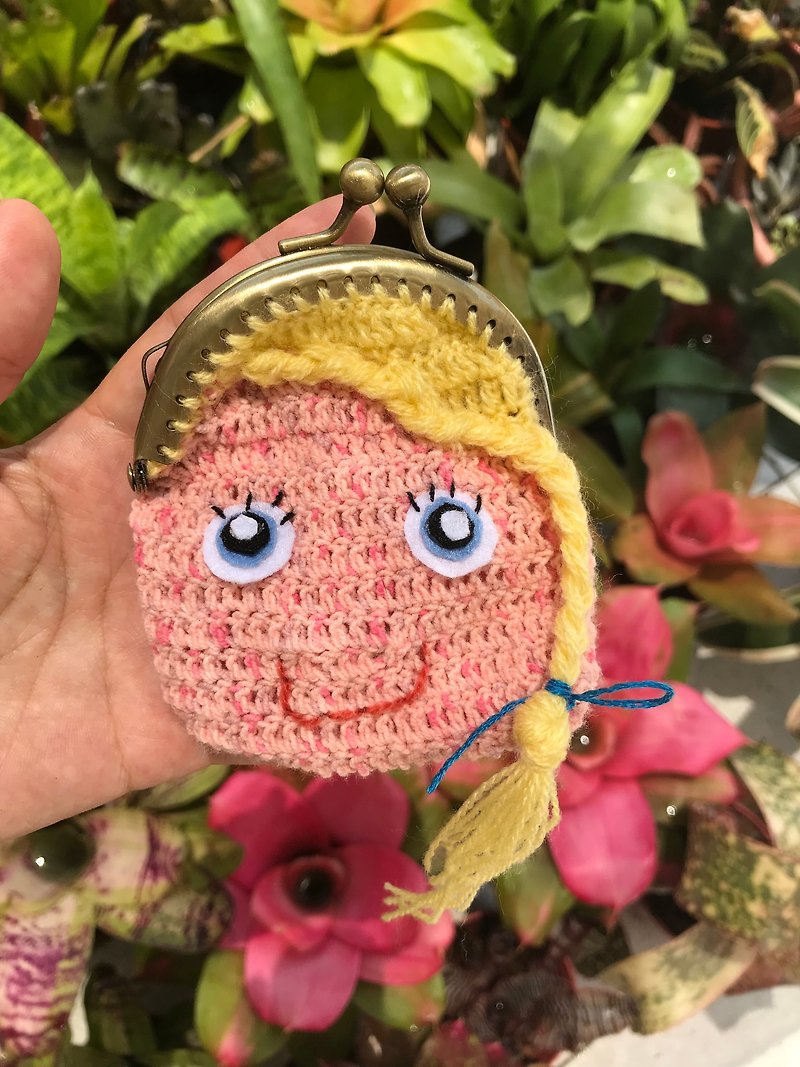 Wednesday Handmade Cute Blonde Priceless Look coin purse  - Coin Purses - Other Materials Yellow