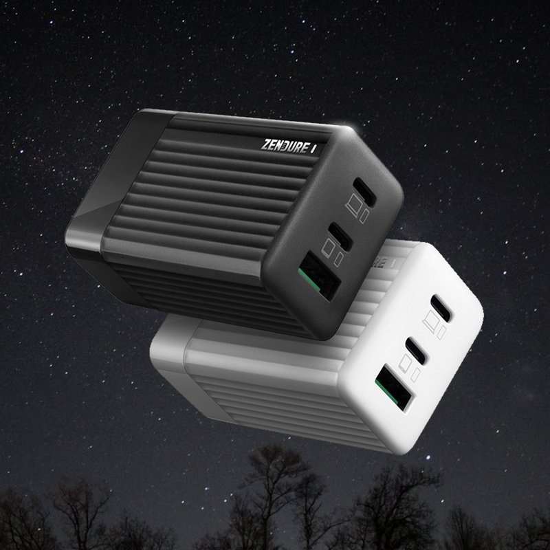 Zendure | SuperPort S3 | 65W GaN PD 快充三孔充電器 - 無線充電盤/板/座 - 塑膠 黑色