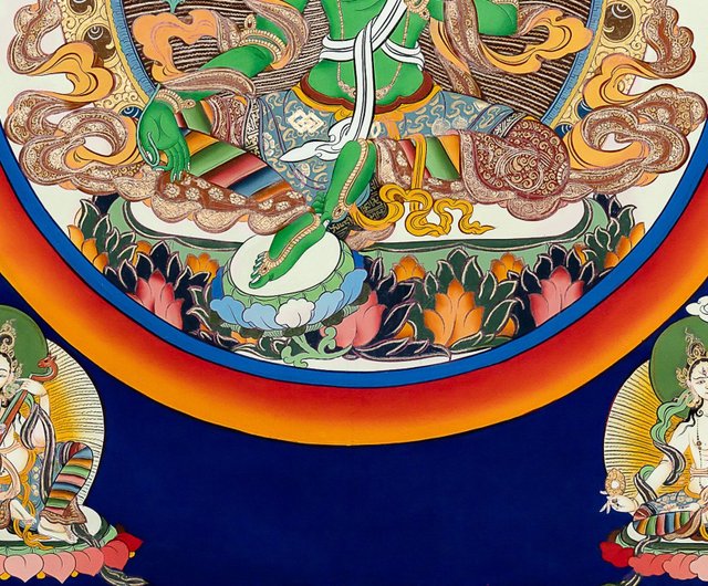 グリーンターラのタンカ – 慈悲と迅速な解放の女神 - A65493