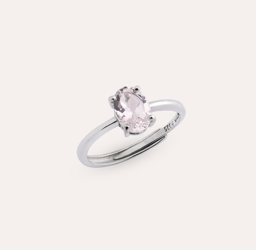 安珠 AND JEWEL 每天配戴的天然寶石 AND 摩根石 粉色 橢圓 5*7mm 戒指 經典系列 Oval 天然寶石