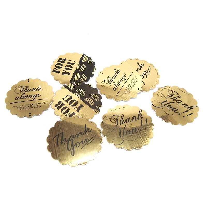 Brushed Gold gift stickers ─ biscuits - สติกเกอร์ - กระดาษ สีทอง