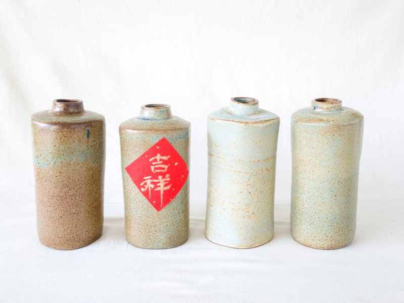 [] Barrel bottle embryo NRK · · yellow glaze firing line - ตกแต่งต้นไม้ - วัสดุอื่นๆ สีเหลือง