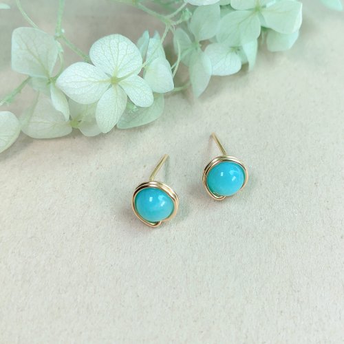 A-MORE collection 天河石耳釘耳環 | 14K包金 | 925純銀 | 天然石