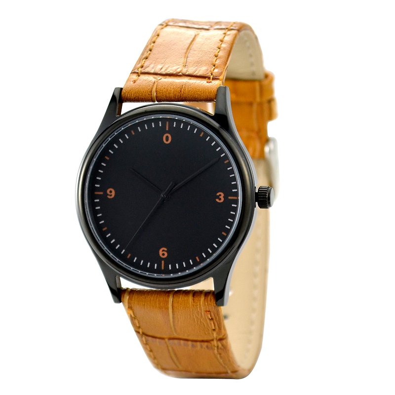 シンプルなデジタル時計ローズゴールド世界中に無料配送 - 腕時計 - 金属 ブラック