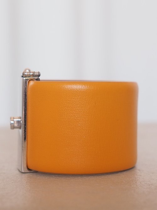 CELINE フィービー　バングル CELINE セリーヌ レザー メタル バングル ブレスレット