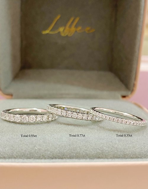 Lubbee Jewellery - Labgrown Diamond 培育鑽石18K金 全圈永恆戒指 (共0.93ct)