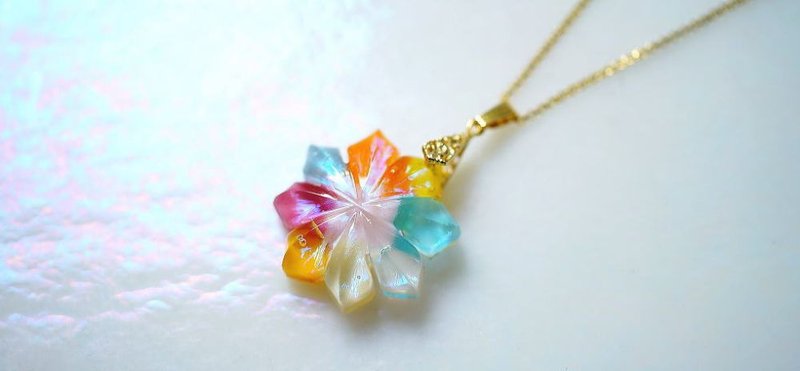 【受注制作】 和彩の花 - 項鍊 - 玻璃 多色