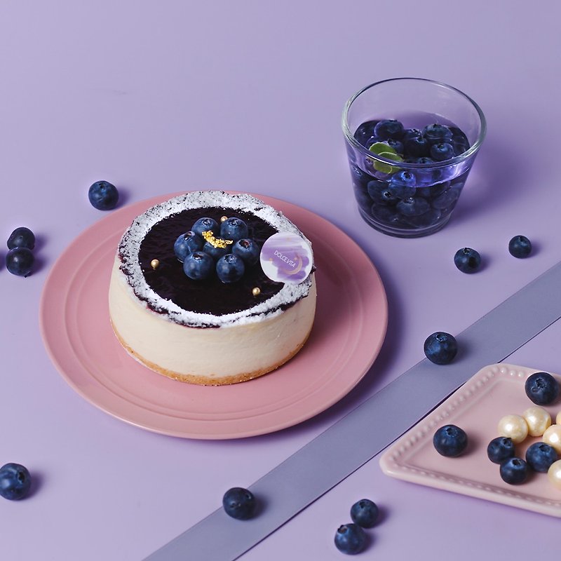 Blueberry heavy cheese (four-inch small cake) homemade jam is so safe - Cake & Desserts - Fresh Ingredients Blue