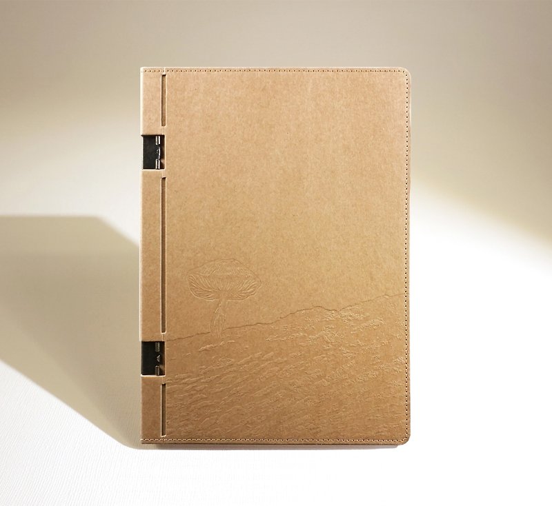 Happy Earth | A5 Recycled Paper Notebook-Primary Color Happy Fungus B - สมุดบันทึก/สมุดปฏิทิน - กระดาษ สีกากี