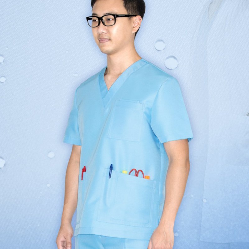 Multi colors Nano anti-bacterial medical scrub top clinic uniform NM6114 - เสื้อยืดผู้ชาย - เส้นใยสังเคราะห์ หลากหลายสี