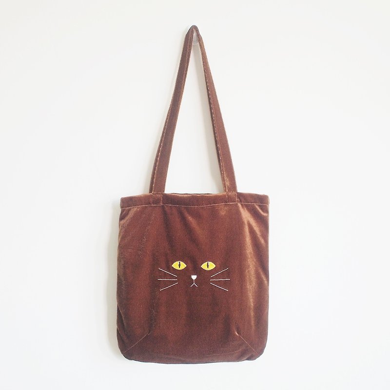 burmese cat tote bag - Messenger Bags & Sling Bags - Polyester Brown