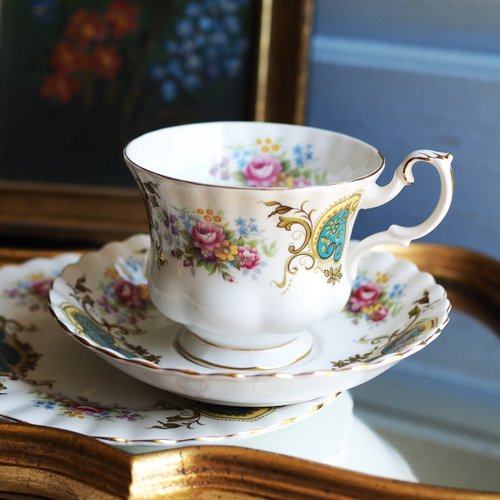 イギリス　ロイヤルアルバート　小皿　3枚セット♡ レトロな英国ロイヤルアルバートのティーカップ/プレート