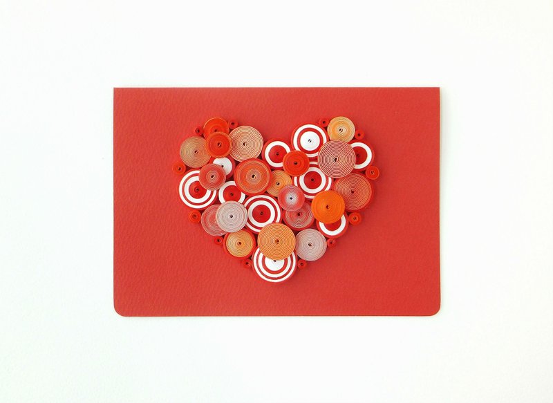 Hand made decorative cards- love  - การ์ด/โปสการ์ด - กระดาษ สีแดง