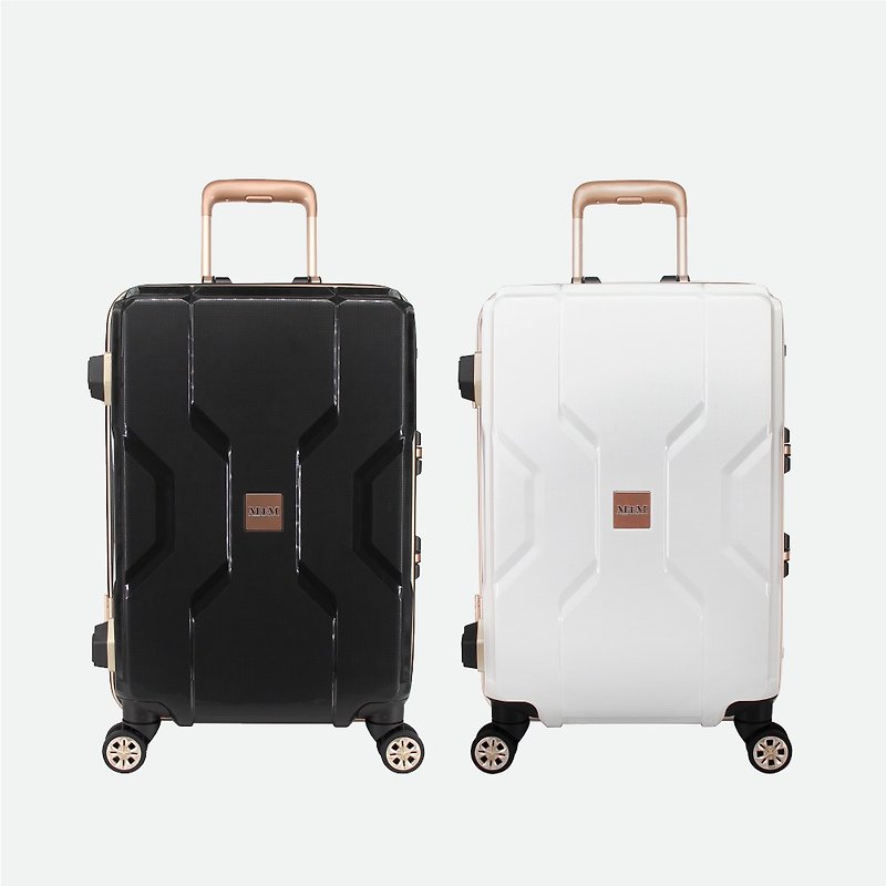 【快速出貨】夢菲斯 日本M+M時尚鋁框行李箱 PP材質 霧面防刮 - 行李箱 / 旅行喼 - 鋁合金 黑色