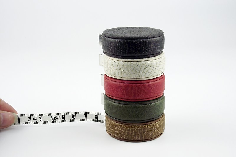 Retractable tape measure 60-inch/5-foot PU Leather pocket measuring tape - อื่นๆ - หนังเทียม สีนำ้ตาล