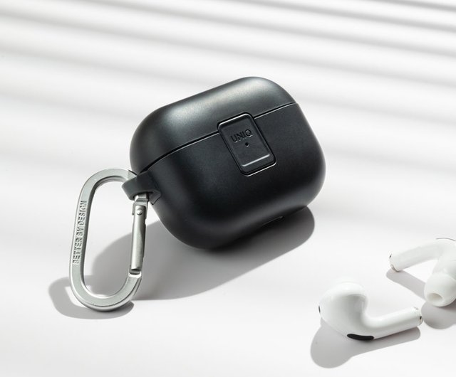 AirPods片耳本体 ブラック カラビナ付き AirPods Pro 2 Clyde スナップオン カラビナ付きデュアル素材