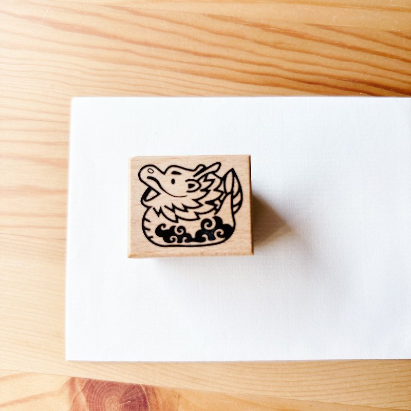 Xiao Long - Zodiac Stamp| Cat Handmade | Year of the Dragon, Chen - Stamps & Stamp Pads - Wood 