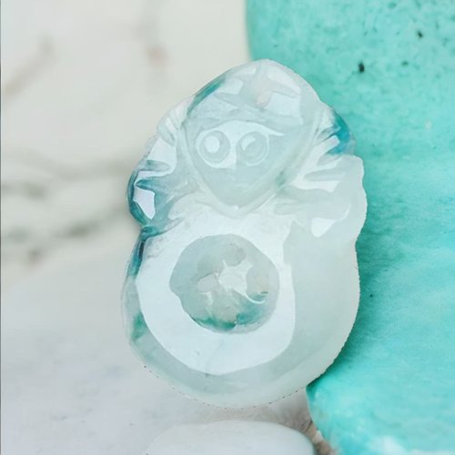 瓔珞珠寶盒 E.L.Jewelry Box 【福在眼前】飄花翡翠福貝項鍊 | 天然緬甸玉A貨翡翠 | 送禮