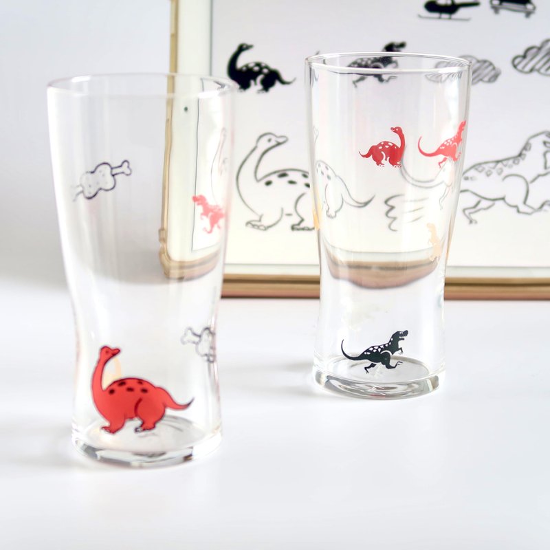 Dinosaur Beer Glass Set - Cups - Glass Transparent