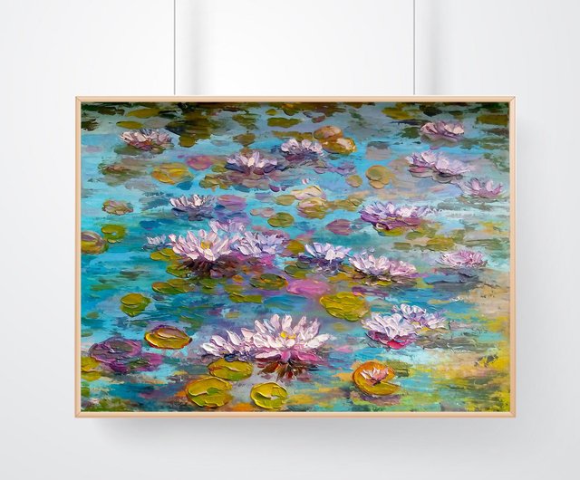 油絵 専用 睡蓮 抽象画