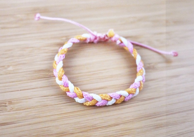 [Korean braid] thick composite wire braided bracelet - Bracelets - Other Materials Multicolor