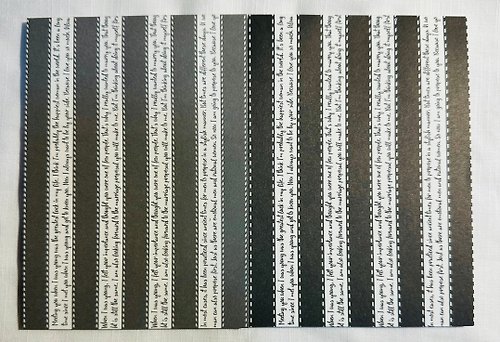 Sensiary ToPeJournal-Vertical striped monotone memo paper