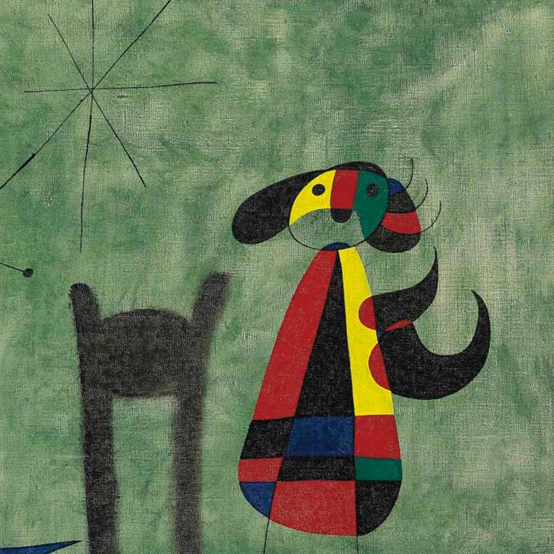 【藝術掛畫】 Joan Miro 米羅 -- 鳥兒飛向金邊山丘上生長 - 海報/掛畫/掛布 - 紙 