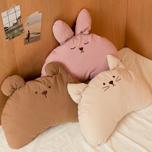 媽咪可兒 【韓國Hello HiZoo】手工製動物造型純棉柔感兒童枕
