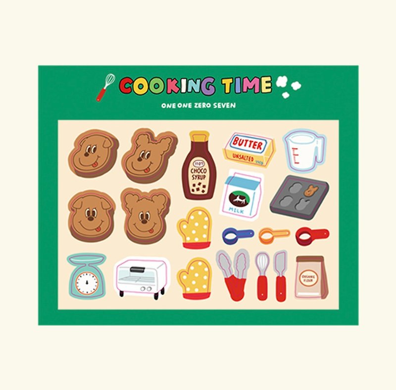 【1107 one one zero seven】Gongchil's cooking time stickers - สติกเกอร์ - กระดาษ 