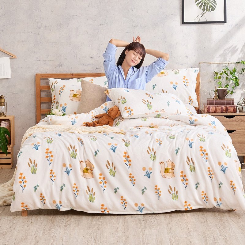 Bed quilt set (dual-purpose blanket and quilt cover)-single/double/large/flannel/Komatsusen Travel - เครื่องนอน - วัสดุอื่นๆ หลากหลายสี