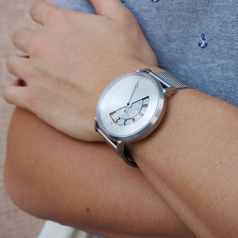 日本自動機械錶 9001 | 限量版 - 男錶/中性錶 - 其他金屬 銀色
