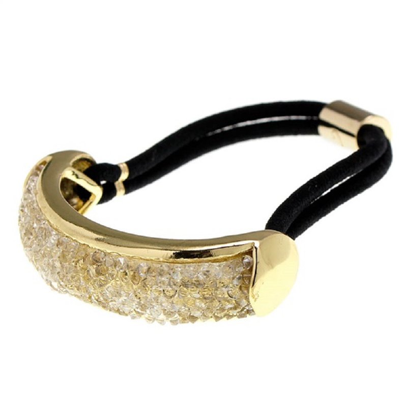 COMPLEX BIZ Luxurious Gold and Diamond Headband - เครื่องประดับผม - คริสตัล สีทอง