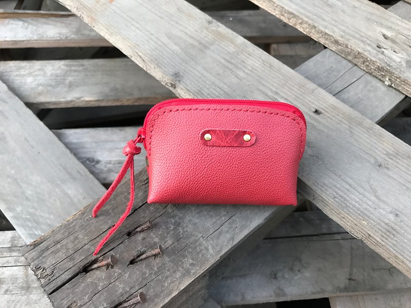 POPO│Brilliant Red│Toast.Square Bag│Real Leather - Wallets - Genuine Leather Red