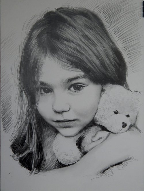 BoykovArtStudio Custom portrait from photo, pencil portrait drawing from photo, Customized