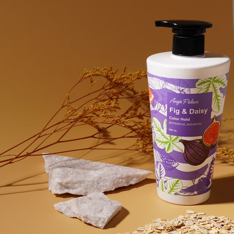 [Silicon-free·Damaged hair after dyeing and perming] Fig and Daisy Dyeing and Perming Color Protecting Plant Extract Shampoo - Shampoos - Other Materials Purple