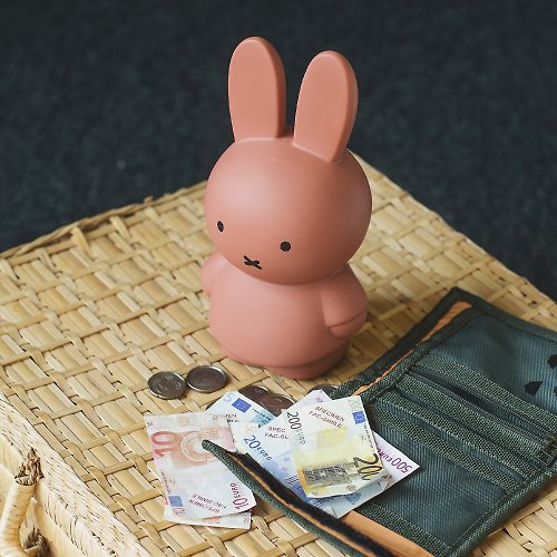 ATELIER PIERRE 比利時設計 Miffy 米菲兔莫蘭迪色系款公仔存錢筒-中號 紅棕色