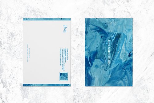 Kate White Studio / 星空與藍系列明信片 / Ocean 海