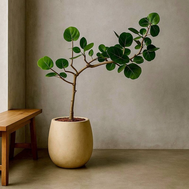 海葡萄 黃圓弧盆栽 開幕盆栽推薦 落地盆栽 送禮 - 盆栽/植栽 - 植物．花 綠色