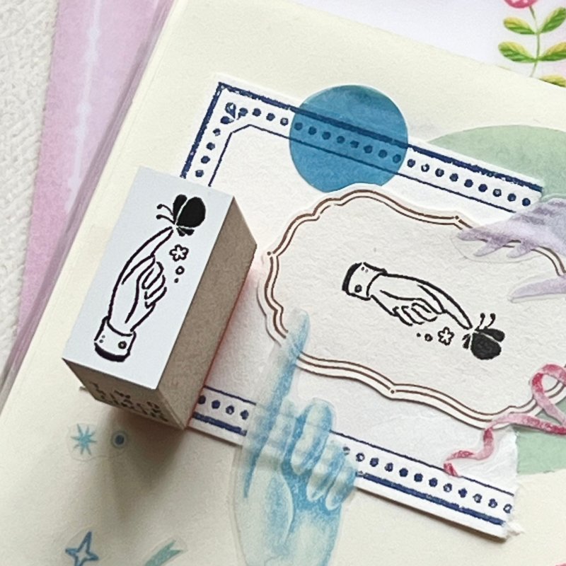 【THE LOVELY HAND】LOVELY TOUCH (BUTTERFLY) STAMP - Stamps & Stamp Pads - Rubber 