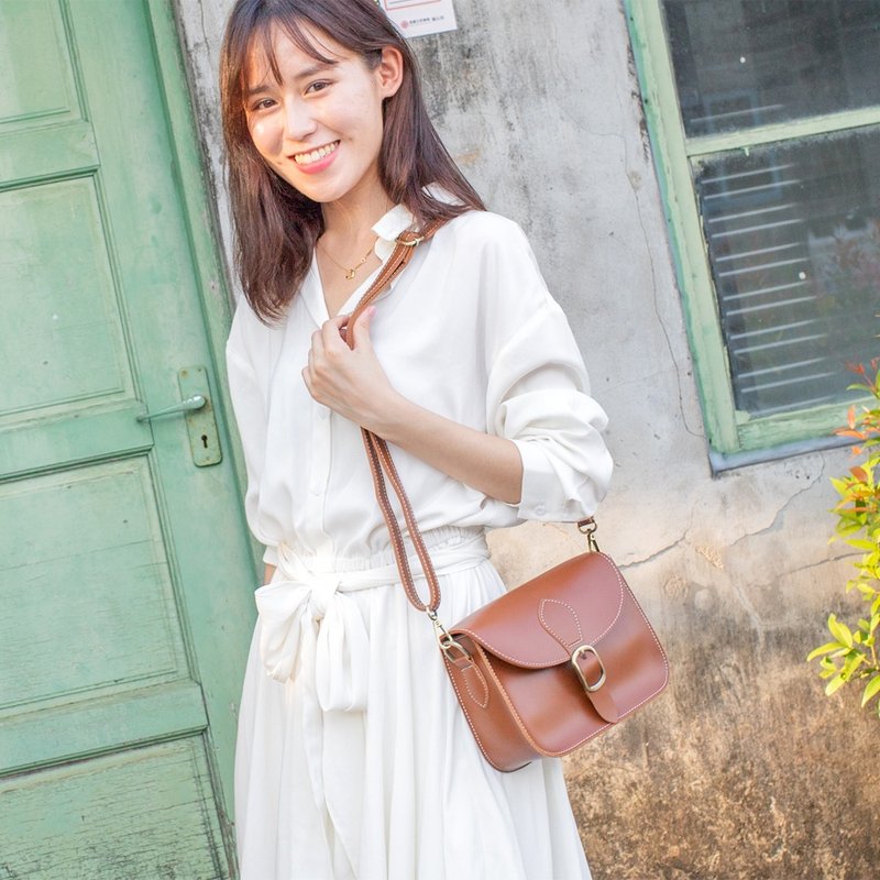 復古馬鞍包 (多色) 禮物 斜背 皮革 側背 生日 手工 手作 復古 皮 - 側背包/斜孭袋 - 人造皮革 多色