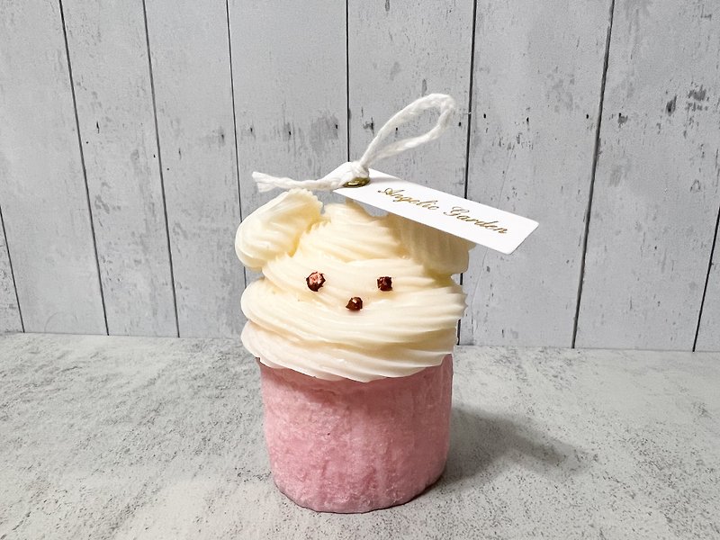 Teddy Cupcake Candle - Candles & Candle Holders - Wax Pink