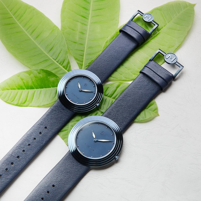 NOVE 瑞士超薄皮帶腕錶A013-01/B010-01 - 女裝錶 - 不鏽鋼 藍色