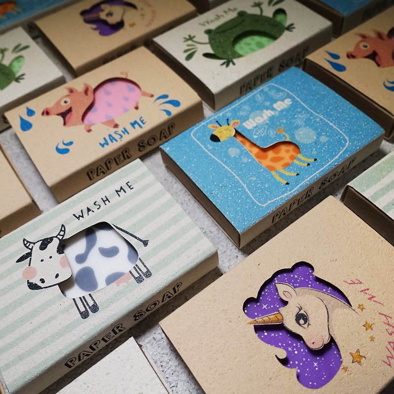 Children love it | Wash Me series | Kawaii paper soap, in stock, can be customized~ - สบู่ - กระดาษ หลากหลายสี